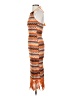 Shein 100% Polyester Chevron-herringbone Orange Cocktail Dress Size 4 - photo 5