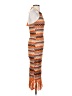 Shein 100% Polyester Chevron-herringbone Orange Cocktail Dress Size 4 - photo 4