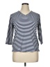Lulu-B Stripes Blue 3/4 Sleeve Top Size XL - photo 1