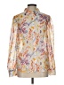 ModCloth 100% Polyester Print Silver Long Sleeve Blouse Size L - photo 1