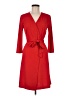 Ann Taylor 100% Polyester Red Casual Dress Size 6 - photo 1