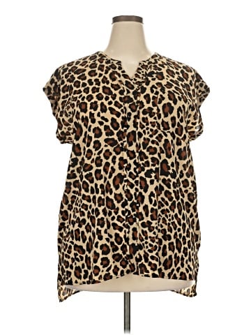 Worthington Short Sleeve Blouse (view 1)