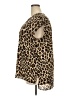 Worthington 100% Polyester Animal Print Brown Short Sleeve Blouse Size XXL (tall) - photo 5