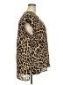 Worthington 100% Polyester Animal Print Brown Short Sleeve Blouse Size XXL (tall) - photo 4