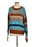 Assorted Brands 100% Acrylic Color Block Teal Pullover Sweater Size L - photo 1