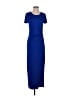 Spense Solid Blue Casual Dress Size S - photo 1
