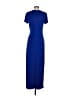 Spense Solid Blue Casual Dress Size S - photo 2