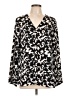 Ivanka Trump 100% Polyester Animal Print Black Long Sleeve Blouse Size L (estimated) - photo 1