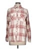 Natural Reflections 100% Cotton Plaid Pink Long Sleeve Button-Down Shirt Size L - photo 1