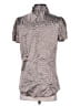 I.N. Studio Houndstooth Gray Brown Short Sleeve Blouse Size S - photo 2