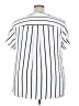 Torrid Stripes White Short Sleeve Blouse Size 3X Plus (3) - photo 2