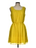 Iz Byer 100% Polyester Solid Yellow Casual Dress Size L - photo 1