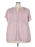 Torrid Pink Short Sleeve Blouse Size 3X Plus (3) - photo 1