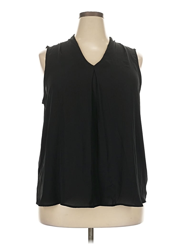 Pre-owned Worthington Sleeveless Blouse In Black