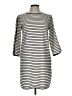 Unbranded Stripes Gray Casual Dress Size L - photo 1