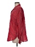 Gap 100% Linen Stripes Red Long Sleeve Button-Down Shirt Size M - photo 5