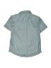 Nordstrom Solid Teal Short Sleeve Button-Down Shirt Size 3 - photo 2