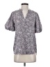 Vince Camuto 100% Polyester Gray Short Sleeve Blouse Size XS - photo 1