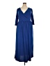 Nemidor 100% Polyester Blue Casual Dress Size 22 - photo 1