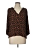 Bobeau 100% Rayon Brown 3/4 Sleeve Blouse Size L - photo 1