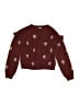 Little Co. By Lauren Conrad Hearts Burgundy Pullover Sweater Size 10 - photo 1
