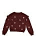 Little Co. By Lauren Conrad Hearts Burgundy Pullover Sweater Size 10 - photo 2