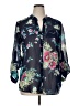 Kut from the Kloth 100% Polyester Floral Blue 3/4 Sleeve Blouse Size XL - photo 1
