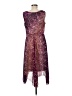 CHRIS McLaughlin 100% Polyester Paisley Purple Cocktail Dress Size 8 - photo 2