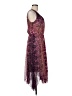 CHRIS McLaughlin 100% Polyester Paisley Purple Cocktail Dress Size 8 - photo 4