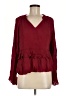 Gilli Burgundy Long Sleeve Blouse Size M - photo 1