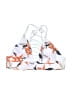 Rose Gal Print White Swimsuit Top Size 14 - photo 1