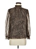 1.State 100% Polyester Animal Print Brown Long Sleeve Blouse Size M - photo 1