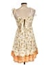 J for Justify 100% Rayon Floral Ivory Casual Dress Size L - photo 2