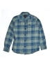 Volcom 100% Cotton Plaid Blue Long Sleeve Button-Down Shirt Size 10 - 12 - photo 1