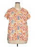 Unbranded 100% Polyester Orange Short Sleeve Blouse Size 2X - photo 1