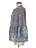 Fever 100% Polyester Paisley Blue 3/4 Sleeve Blouse Size M - photo 5