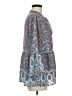 Fever 100% Polyester Paisley Blue 3/4 Sleeve Blouse Size M - photo 4