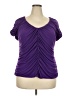 Cato Purple Short Sleeve Top Size 18 - photo 1