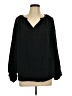 Tamara Mellon 100% Silk Black Blouse Size 10 - photo 1