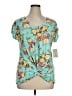 Bobbie Brooks Teal Short Sleeve Blouse Size XL - photo 1