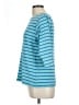 L.L.Bean 100% Cotton Stripes Teal 3/4 Sleeve Top Size L - photo 5