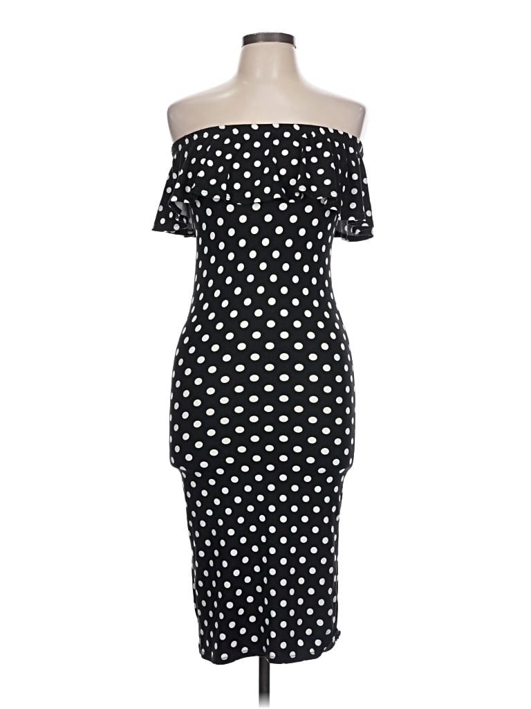 Pre-owned Velvet Torch Cocktail Dress In Black