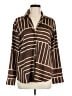 Rails 100% Polyester Stripes Brown Long Sleeve Blouse Size M - photo 1