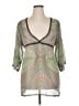 CAbi 100% Polyester Green 3/4 Sleeve Blouse Size XL - photo 1