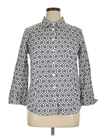 Talbots 3/4 Sleeve Button-Down Shirt (view 1)