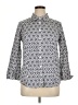 Talbots Print Blue 3/4 Sleeve Button-Down Shirt Size 16 - photo 1