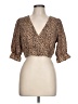 Papaya Brown 3/4 Sleeve Blouse Size L - photo 1