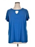 Susan Graver Blue Short Sleeve Top Size XL (petite) - photo 1