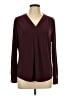 Cato Burgundy Long Sleeve Blouse Size L - photo 1