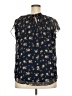 LC Lauren Conrad 100% Polyester Blue Short Sleeve Blouse Size XXL - photo 2